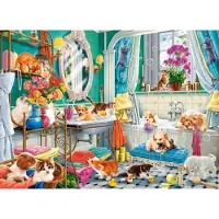 Castor Puzzle 100 pièces Crazy pet bath 111251