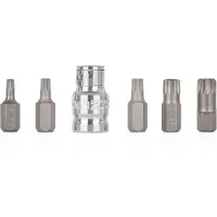 GEKO Douilles XZN M5-M12, adaptateur 1/2", jeu de 6 G10042