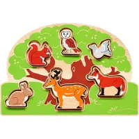 Lanka Kade Puzzle de formes Animaux de la ferme - Jouets éducatifs en carton