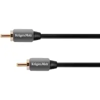 Kruger &Matz 1,8m 1RCA-1RCA Câble RCA - Câble de transmission de signaux audio/vidéo de haute qualité