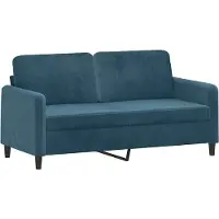 vidaXL Ensemble de canapés 3 pièces avec coussins bleu velours
