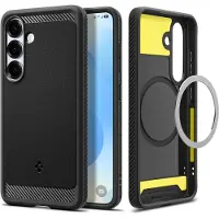Spigen Coque Rugged Armor MagSafe Samsung Galaxy S25 - Matte Black