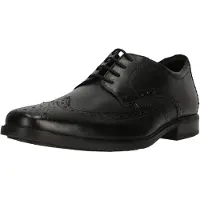 Clarks Chaussures à lacets Howard Wing en cuir noir, modèle classique 1216, cuir noir, taille 41,5