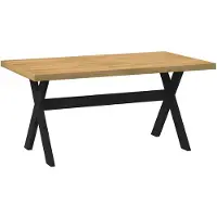 vidaXL Table de salle à manger NOAIN pieds en X 160x90x75 cm pin massif