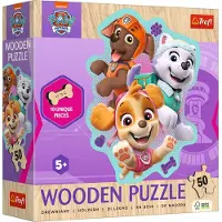 Trefl Puzzle 50 en bois Merry Bunch of Doggies 20258