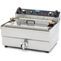 Maxima - Friteuse Gastro - 30 l - 1 panier - avec robinet de vidange