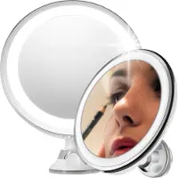 Adler AD 2168 Miroir de salle de bain, 3 piles AAA, éclairage LED, blanc