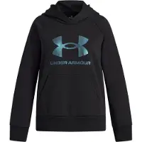 Under Armour Rival Fleece Shimmer Hoodie Noir 10-12 Years Fille