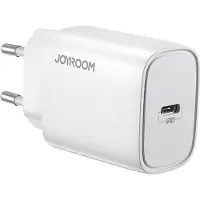 JOYROOM Chargeur mural USB PD 20W Alimentation rapide Fast Charge Power Delivery 3.0 Quick Charge 4.0 + 18 W 3A compatible avec Smartphone blanc