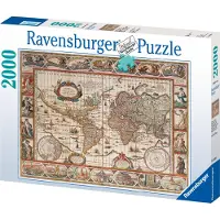 Ravensburger - Puzzle 2000 pièces - Mappemonde