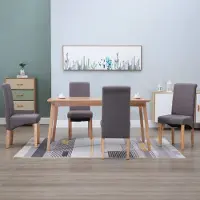 The Living Store Chaises de salle à manger 4 pcs. Tissu taupe
