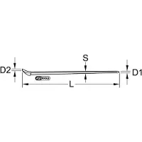 Ks Tools EDELSTAHL Nageleisen, 750mm ( 964.3208 )