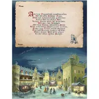 Pappnoptikum Calendrier de l'Avent de Marienburg avec illustrations et scène de la cour intérieure