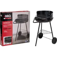 Gardalux Barbecue au charbon de bois ANDALUZJA - Barbecue rond avec grille de 37 cm - Barbecue de jardin compact