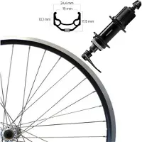 Roland Roue arrière 28, Disc Centerlock, noire, SE ZAC 19 Alum. FH-QC400 noir blocage rapide