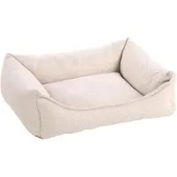 Flamingo lit pour chien Baldar rectangulaire beige, dimensions : 65 x 50 x 20 cm