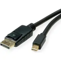 Roline Câble Mini DisplayPort, v1.4, mDP - DP, ST - ST, noir, 1 m