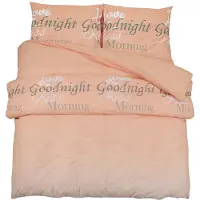 vidaXL Ensemble de literie rose 155x220 cm coton