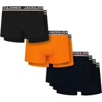 Jack & Jones John Solid Boxers 8 Units Orange,Noir M Homme