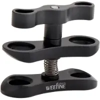Weefine Wfa56 60 Degree Aluminum Dual Ball Mount Argenté