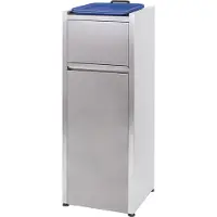 Casselin poubelle en inox 110L noir fast food snack (CPS/CPSN), Couleur:Acier inoxydable