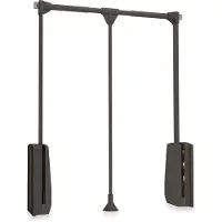 Emuca Penderie rabattable pour armoire Hang largeur réglable 600-830 mm finition couleur moka
