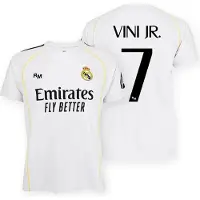 Real Madrid 25/26 Vinicius Home Junior Short Sleeve T-shirt Blanc 10 Years Enfants