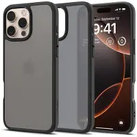 Spigen Ultra Hybrid iPhone 16 Pro Max frost black ACS07995 (Apple iPhone 16 Pro Max), Coque pour téléphone portable, Noir, Transparent