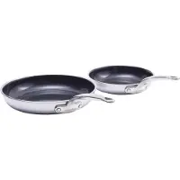 Greenpan Lot de poêles Premiere argentées 20 cm + 28 cm, antiadhésives et allant au four