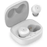 Ksix Oblivion Casque sans fil, microphone d'appel HD, étanche, assistant vocal, 19h d'autonomie, True Wireless Stereo, contrôle tactile, blanc