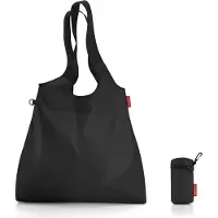 Reisenthel mini maxi shopper L, Sac en tissu, noir, polyester, uni, 22 l, 440 mm