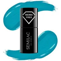 Semilac , vernis hybride 449, couleur bleu "Captain's Blue", 7 ml