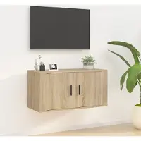 vidaXL Armoire TV murale chêne Sonoma 80x34,5x40 cm