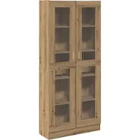 vidaXL Highboard Chêne Artisan 82,5x30,5x185 cm Matériau dérivé du bois