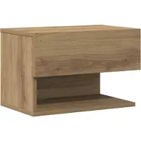 vidaXL Table de chevet murale chêne artisanal