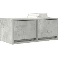 vidaXL Armoire TV gris béton 60x31x25,5 cm Bois composite