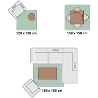 NATURL. Tapis en jute | Fair Carré Naturel | 150x150cm | Marron | Carré | Tapis