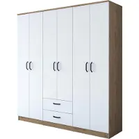 Skye Decor , BA115 - 2283, armoire, noyer, 100 % PANNEAUX DE PARTICULES MÉLAMINÉS, 180 x 47,3 x 190,8 cm