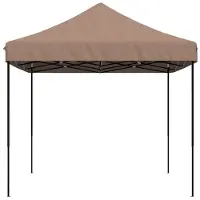 vidaXL Tente de réception pliable Pop-Up brune 440x292x315 cm