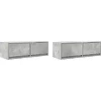 vidaXL Armoires TV 2 pcs. Gris béton 80x31x25,5 cm Bois composite