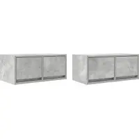 vidaXL Armoires TV 2 pcs. Gris béton 60x31x25,5 cm Bois composite