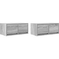 vidaXL Armoires TV 2 pcs. Gris Sonoma 60x31x25,5 cm Matériau dérivé du bois