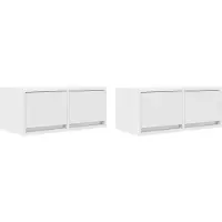 vidaXL Armoires TV 2 pcs. Blanc 60x31x25,5 cm Bois composite