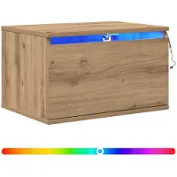 vidaXL Cabinet de chevet mural 2 pcs Chêne artisanal 50 x 36 x 30 cm