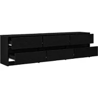vidaXL Éléments TV 2 pcs Noir imitation chêne 180 x 34 x 50 cm