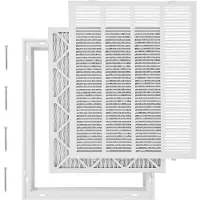 Vevor Grille de Retour d'Air avec Filtre pour Ouverture de Conduit 50 x 63 cm