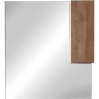 Meublorama Miroir FRASSI – Chêne clair design avec rangement – L120 x H110 x P18 cm