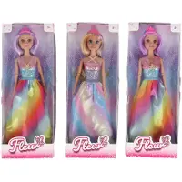 Fleur Poupée Princesse Arc-en-ciel 2 assorti | 4 pièces