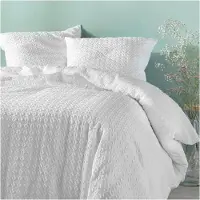 Douceur D`Interieur Parure de lit - - Litea - Microfibre - 240x220cm - Blanc