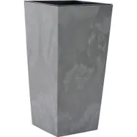 Siena Garden Pflanzgefässe NIZZA STONE grau Betonoptik, 35 x 35 x 68 cm Kunststoffgefäss mit Einsatz (35 x 35 x 68 cm)